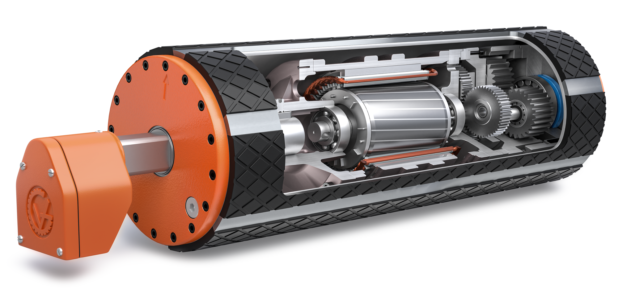 drum motor cutaway